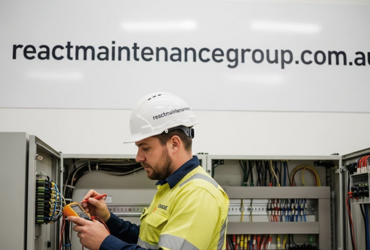 Commercial electrician inspecting electrical systems to improve business safety and operational efficiency