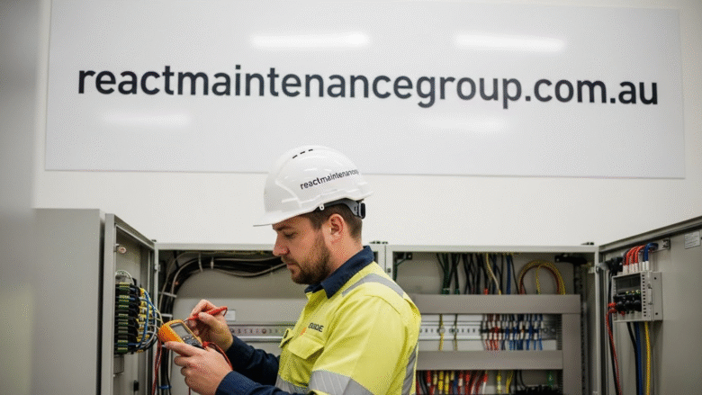 Commercial electrician inspecting electrical systems to improve business safety and operational efficiency